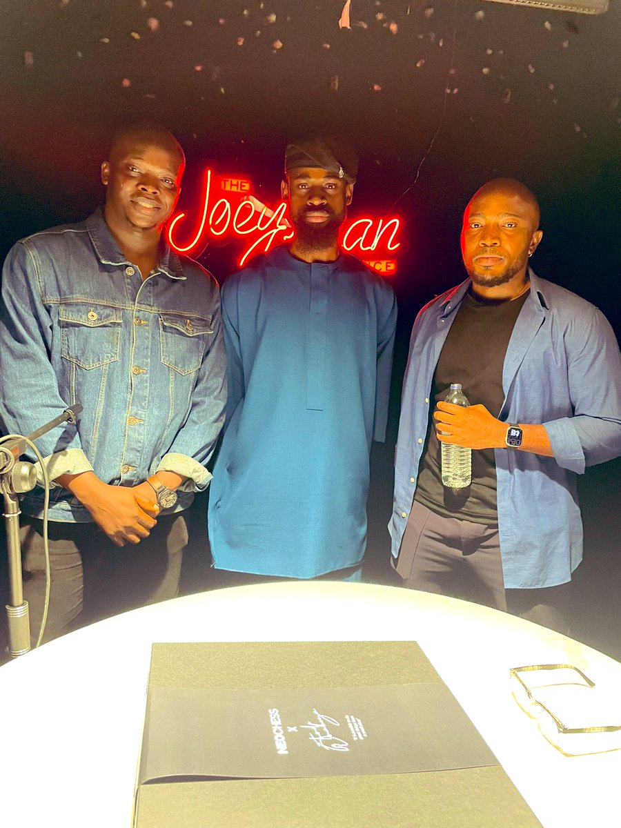 JB of Lagos π³π¬ (@_jboflagos) on Twitter photo Last night I Linked up with Tunde Onakoya and Joey Akan to get their blessings for the onchain festival. I also introduced <a href="/ChessOnChain/">ChessOnChain</a> to <a href="/Tunde_OD/">Tunde Onakoya</a> , a web 3 gaming platform for chess lovers to play and earn. This festival is celebrating the African renaissance. Brace up for it Last night I Linked up with Tunde Onakoya and Joey Akan to get their blessings for the onchain festival. I also introduced <a href="/ChessOnChain/">ChessOnChain</a> to <a href="/Tunde_OD/">Tunde Onakoya</a> , a web 3 gaming platform for chess lovers to play and earn. This festival is celebrating the African renaissance. Brace up for it