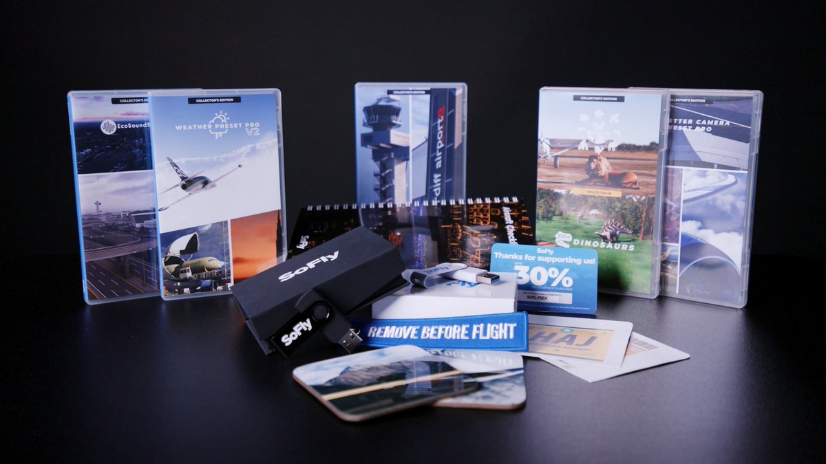 soflysim's tweet image. Pre-orders for our physical range of products close on Saturday, 21st June 2025. Be sure to get yours to guarantee collection at FlightSimExpo 2025. 

Very short supplies left. Pre-order today and save $5 on each of our physical goodies.

sofly.io/pages/physical