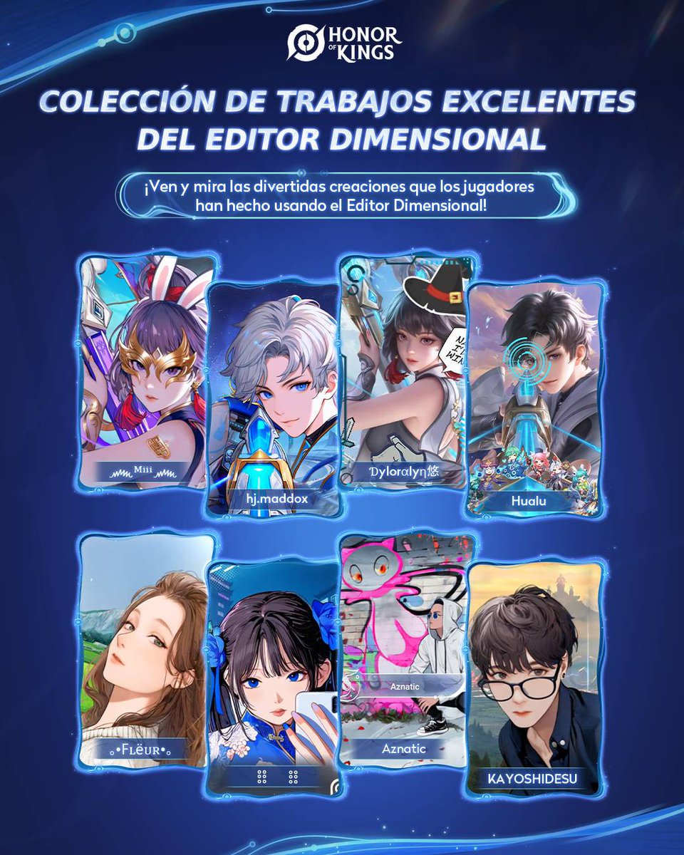 HOKLATAM's tweet image. 🔥¡Evento DIY del Editor de Dimensiones está en su pleno apogeo!🔥
👀 ¡Ven a ver todas las increíbles creaciones compartidas por los jugadores!

✅ ¿Quieres convertirte en una &amp;lt;Estrella del Multiverso&amp;gt;?

¡Recuerda etiquetar tus publicaciones con #Flowborn al compartir tu trabajo!