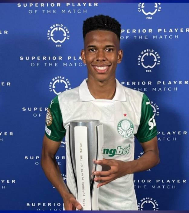 للمباراة الثانية على التوالي.. لاعب بالميراس إستيفاو ويليان يحصل على جائزة أفضل لاعب، في المباراة التي جمعت فريقه مع الأهلي المصري 