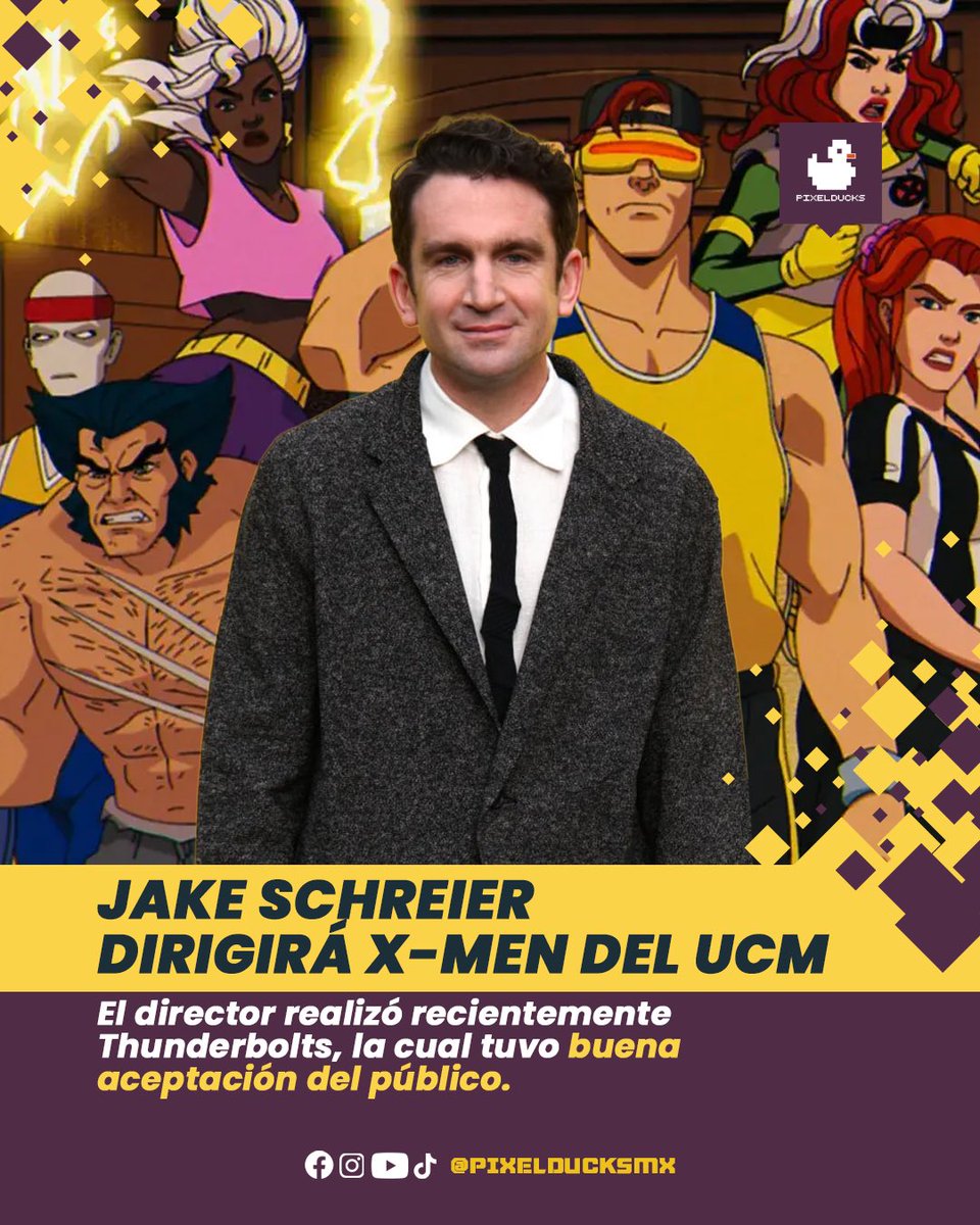 pixelducksmx's tweet image. La nueva versión de los #XMen está por llegar. Será el director #JakeSchreier quien de vida a esta nueva versión que se adaptará al actual #MCU.

Recientemente el director sorprendió a todos con su trabajo en #Thunderbolts. ¿Te gusta esta elección para los mutantes?