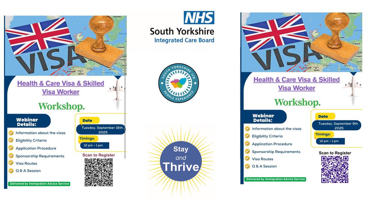 #StayAndThrive (@stayandthrive) on Twitter photo Do U know a colleague who might benefit from wellbeing support, connection, network or information? We R collaborating with positive deviant <a href="/HWB_Brigitte/">Brigitte Kaviani 💔</a> <a href="/SYICB_PE/">South Yorkshire ICB People Experience</a> 2bring U #MenoFest25 #ConnectClub & VisaWorkshop sessions. Booking details on the posters. All welcome; All Free. Do U know a colleague who might benefit from wellbeing support, connection, network or information? We R collaborating with positive deviant <a href="/HWB_Brigitte/">Brigitte Kaviani 💔</a> <a href="/SYICB_PE/">South Yorkshire ICB People Experience</a> 2bring U #MenoFest25 #ConnectClub & VisaWorkshop sessions. Booking details on the posters. All welcome; All Free.