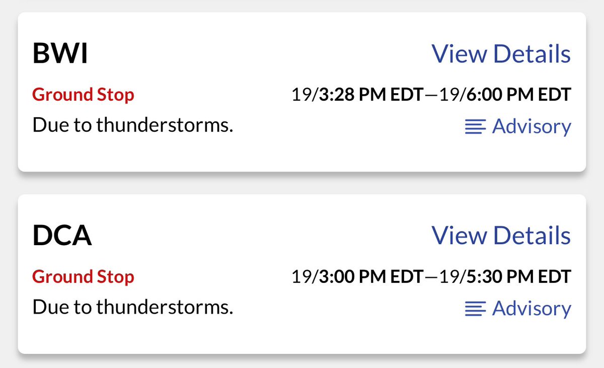 Ground stop continues 
Dulles until 5:15 PM #DCWx