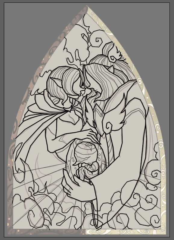 Oupsi, il se peut que j'ai fait une nocturne et que le tracé soit déjà presque finit 👀
#WIP #fanart #DOFUS