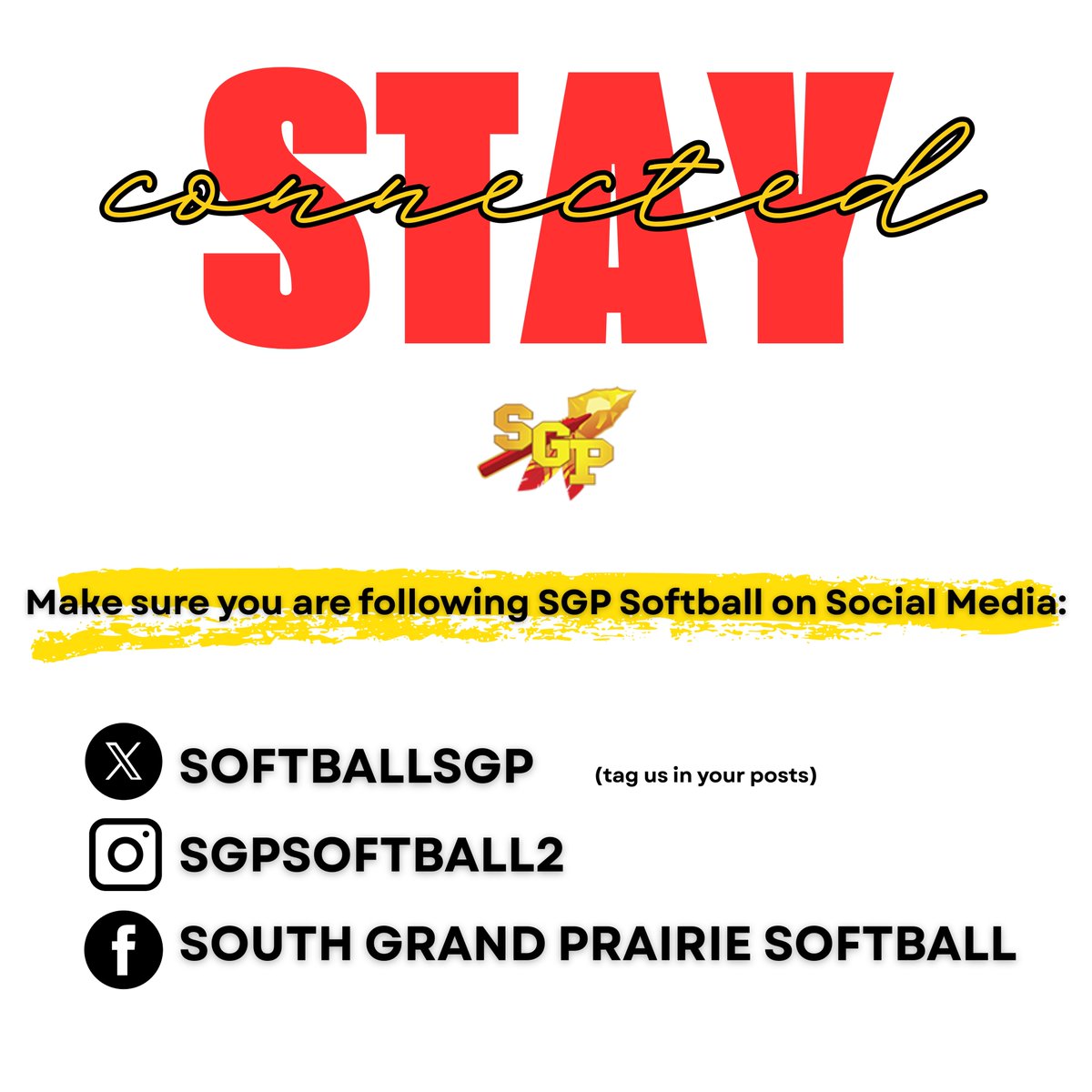 SGP Softball (@softballsgp) on Twitter photo <a href="/SoftballSGP/">SGP Softball</a> wants to stay connected with our athletes!!
✔️follow us
✔️ tag us
✔️ like, comment, share <a href="/SoftballSGP/">SGP Softball</a> wants to stay connected with our athletes!!
✔️follow us
✔️ tag us
✔️ like, comment, share