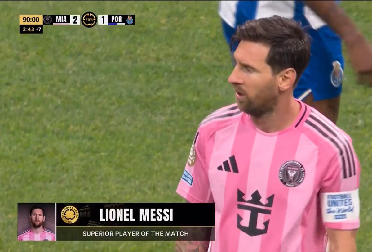 🚨 OFFICIAL: Messi has been named as the MVP of the game. 🐐