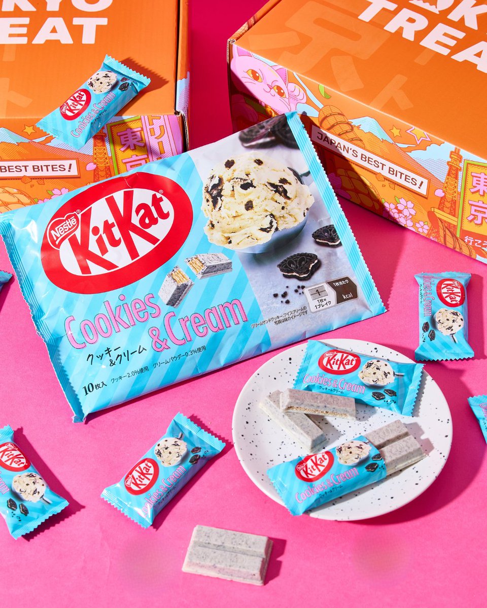 With layers of creamy white chocolate and crunchy cookie bits, these KitKats are the ultimate snack for exploring Harajuku’s bright and colorful streets! 🍭🌈

Get yours in this month's Harajuku Snackventure box!  Order by 07/15 👉 tokyotreat.com/subscribe