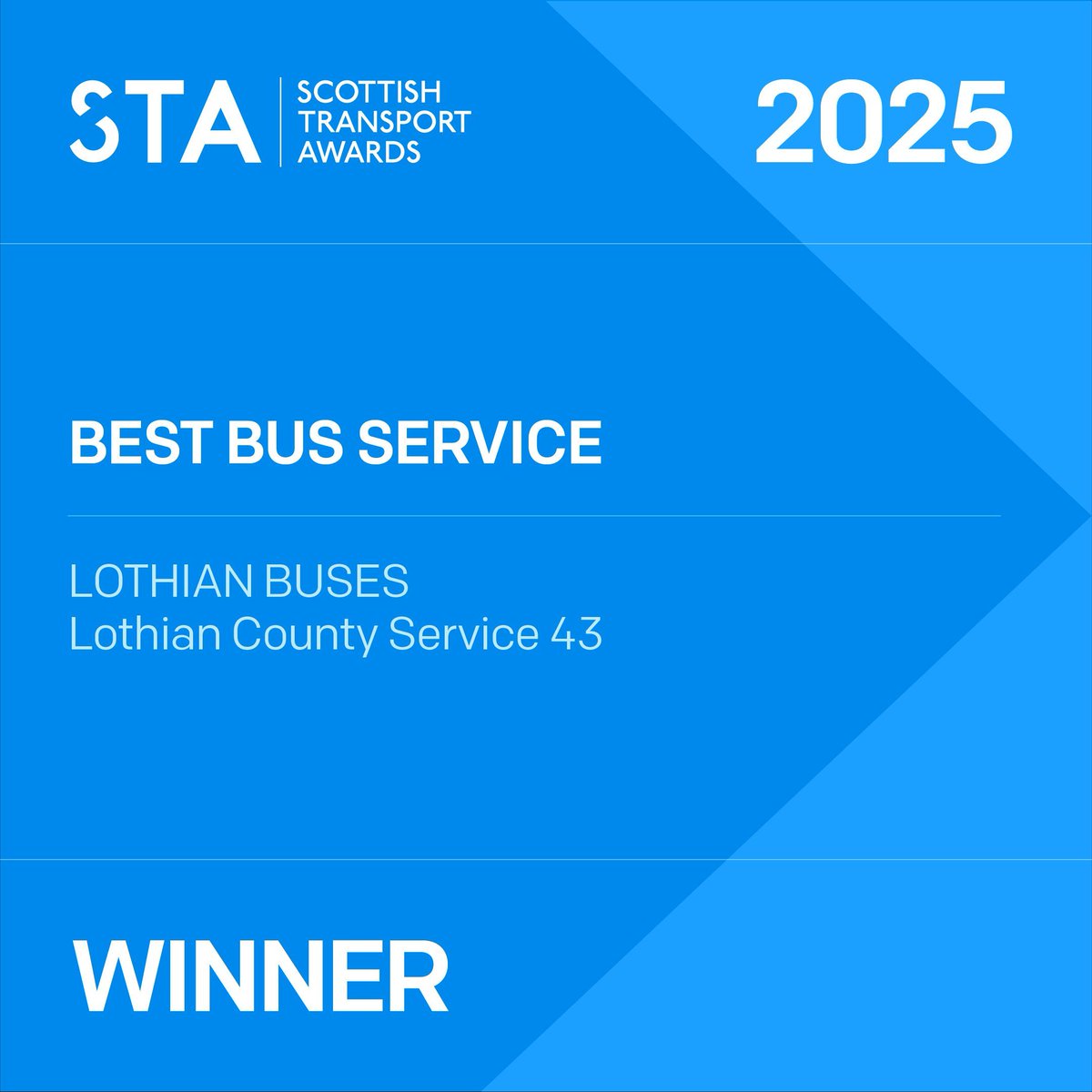 TransportTimes's tweet image. 🏆 First award of the night at the Scottish Transport Awards goes to @on_lothianbuses for Lothian Country Service 43! Restoring vital links, growing patronage, and cutting fares — a fantastic example of customer-focused innovation. #PublicTransport #LothianBuses #STAs25