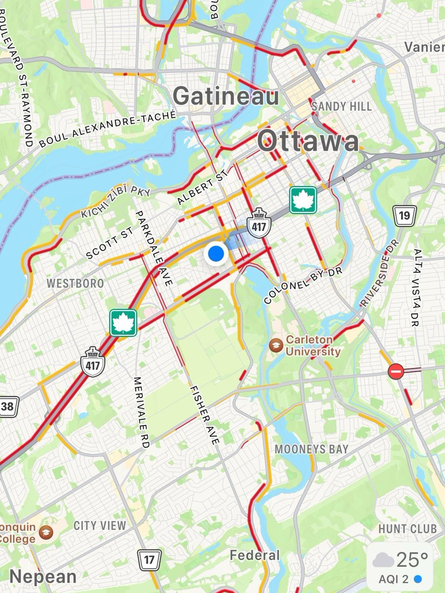 Ottawa is completely gridlocked!

Nothing is moving, anyone know what's going on?