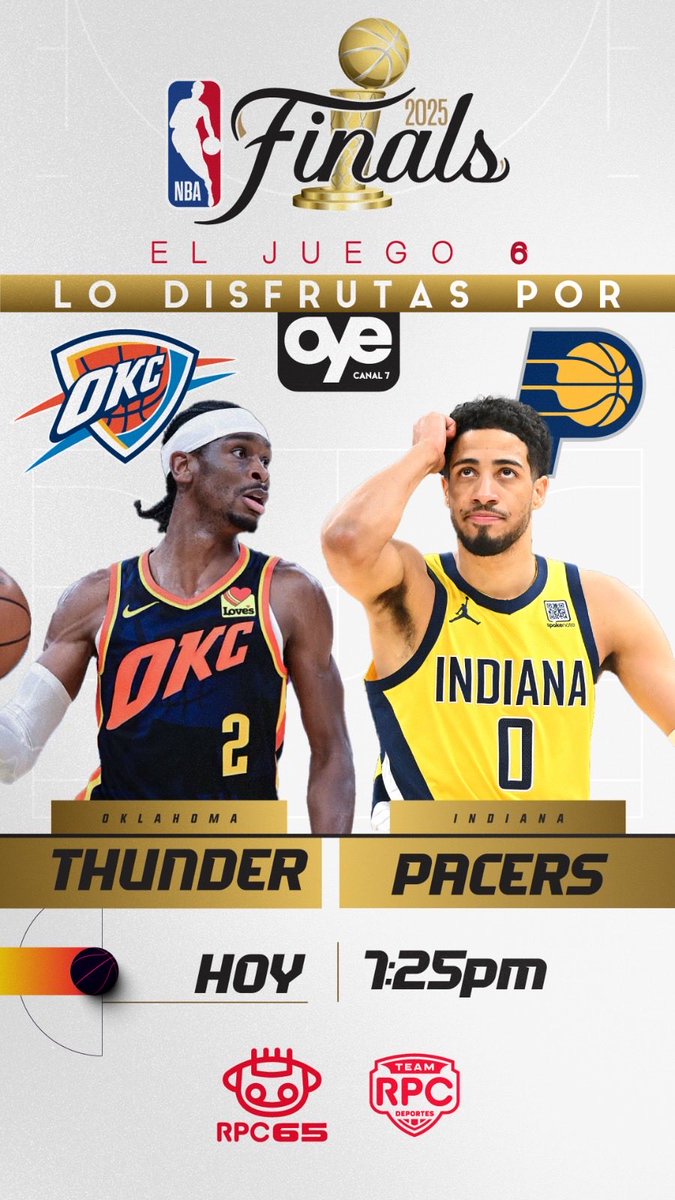 HOY HOY vas a disfrutar de este excelente juego entre THUNDER VS PACERS por OYE…..
Hoy puede haber campeón o no?
No sabemos!!! pero será un juego !!!candela pura!!!ACOMPÁÑANOS a disfrutar de este interesante partido.