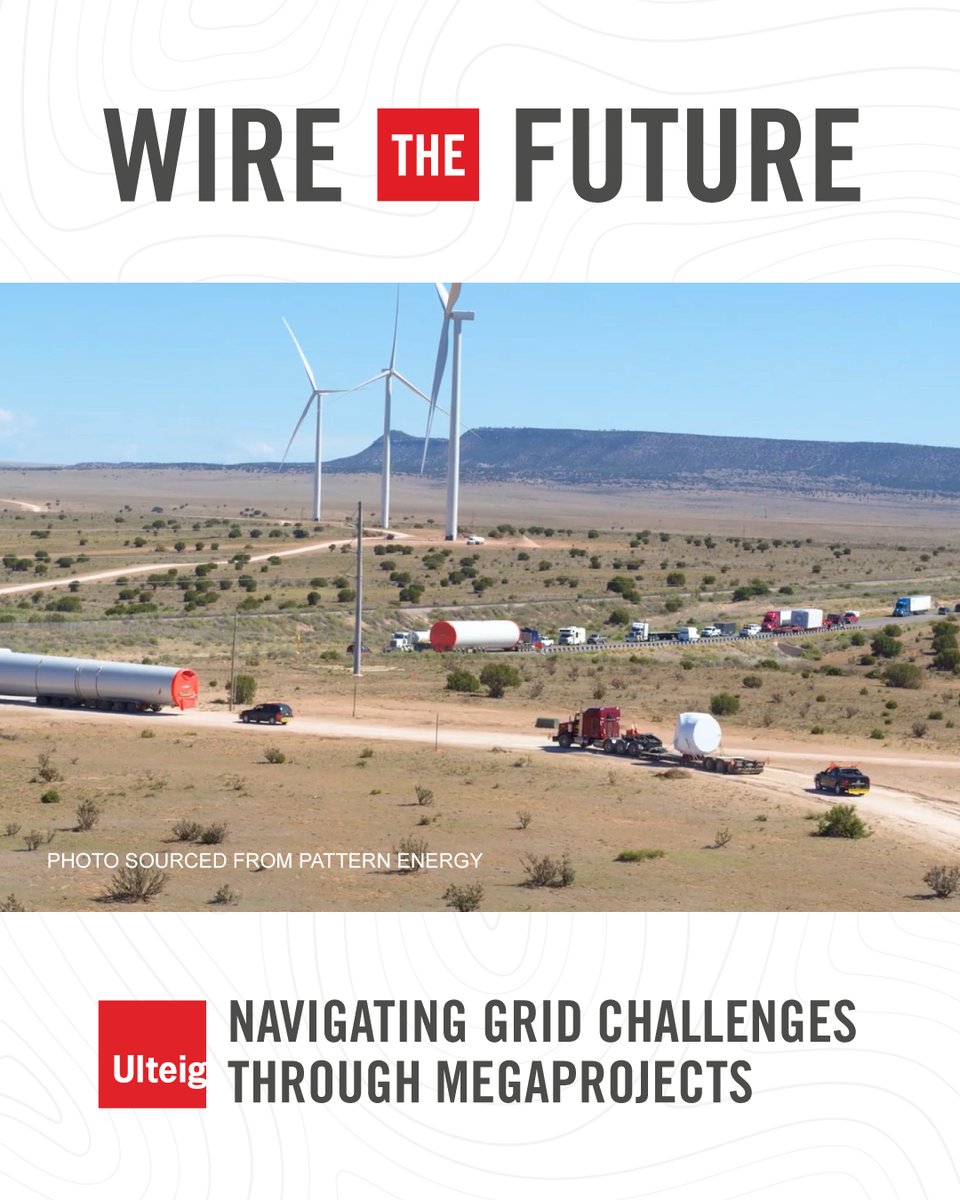 US energy demand is increasing, but #transmission capacity must keep up. Megaprojects create new transmission lines to connect #grid capacity with demand, ensuring a #ReliableEnergy future.

Explore our vision in our #WIREtheFUTURE REPORT. ulteig.com/wire-the-futur…