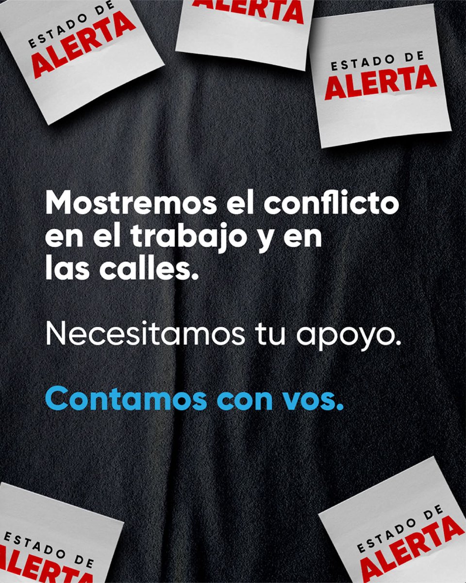 ❗ ¿Sabés por qué estamos en Estado de Alerta?  📷 Los empresarios irresponsables incumplieron su palabra y no quieren acordar más de: mayo 1%, junio 1% y julio 1% de aumento para lxs trabajadorxs del sector asistencial.