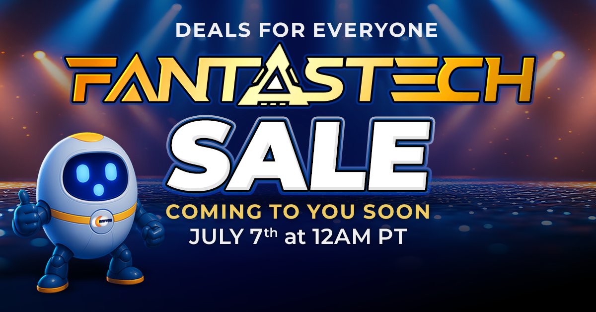 Big deals are loading… #FantasTech returns 7/7 👀  Learn more newegg.io/0d217ab