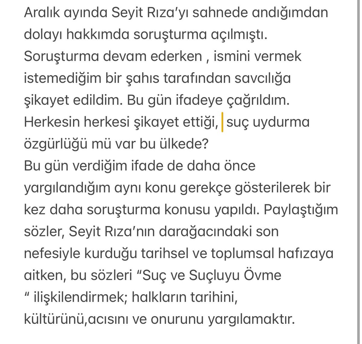 Bugün ifadeye çağrıldım.
Ne için mi ?
👇👇