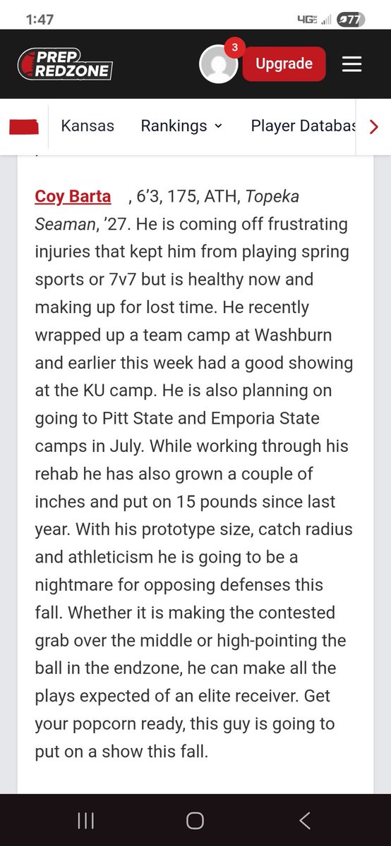 ๐๐จ๐ฒ ๐๐๐ซ๐ญ๐ (@coy_barta) on Twitter photo Thanks for the write up!! <a href="/PrepRedzoneKS/">Prep Redzone Kansas</a> <a href="/cargile_wade/">CoolDaddyO</a> <a href="/coachswaff5/">Jared Swafford</a> <a href="/sportsinkansas/">Sports in Kansas</a> Thanks for the write up!! <a href="/PrepRedzoneKS/">Prep Redzone Kansas</a> <a href="/cargile_wade/">CoolDaddyO</a> <a href="/coachswaff5/">Jared Swafford</a> <a href="/sportsinkansas/">Sports in Kansas</a>
