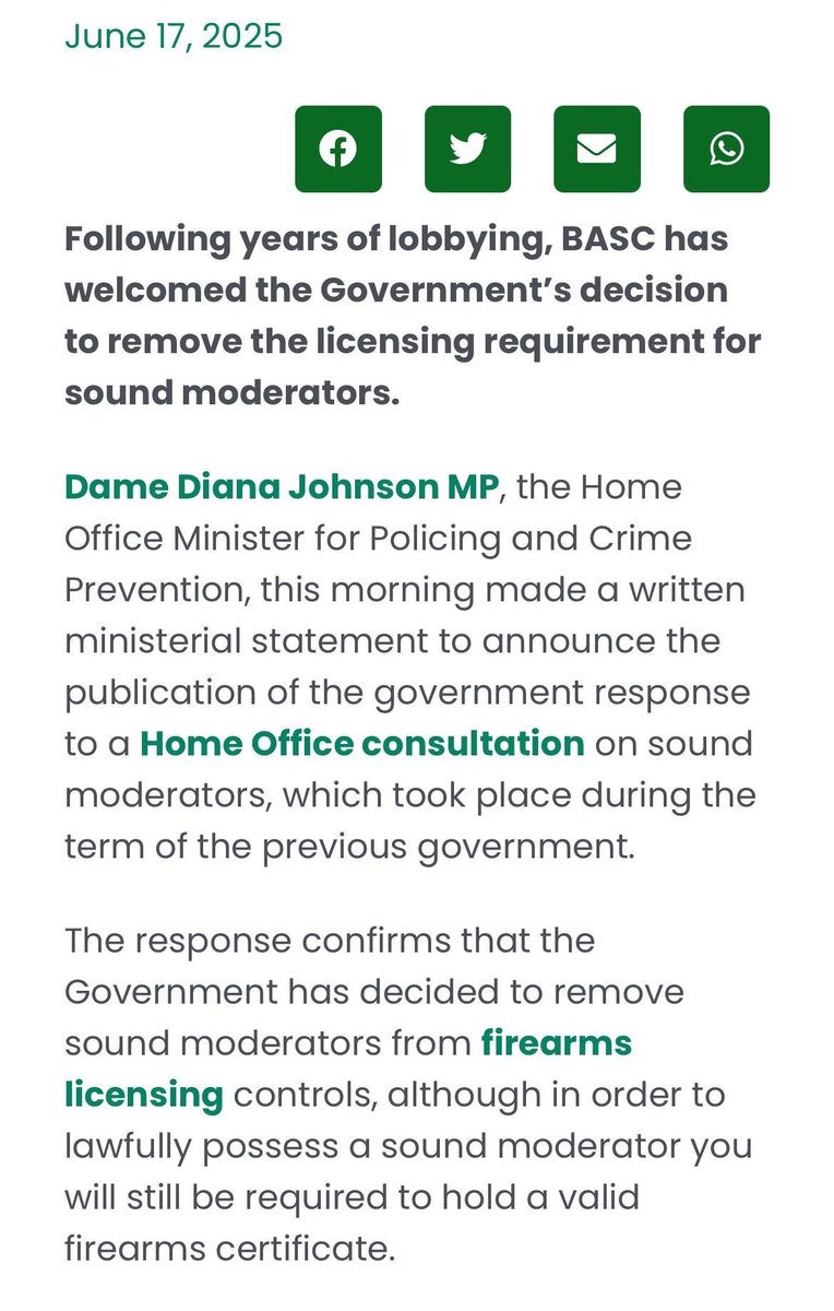 AusGovGunFacts (@ausgovgunfacts) on Twitter photo So while <a href="/nswpolice/">NSW Police Force</a> insists at every opportunity that suppressors (what the UK calls moderators) are some sort of Jason Bourne hitman tool, the UK removes them entirely from firearms licensing controls, following a survey under the prior Conservative Govt.
When will Australia So while <a href="/nswpolice/">NSW Police Force</a> insists at every opportunity that suppressors (what the UK calls moderators) are some sort of Jason Bourne hitman tool, the UK removes them entirely from firearms licensing controls, following a survey under the prior Conservative Govt.
When will Australia