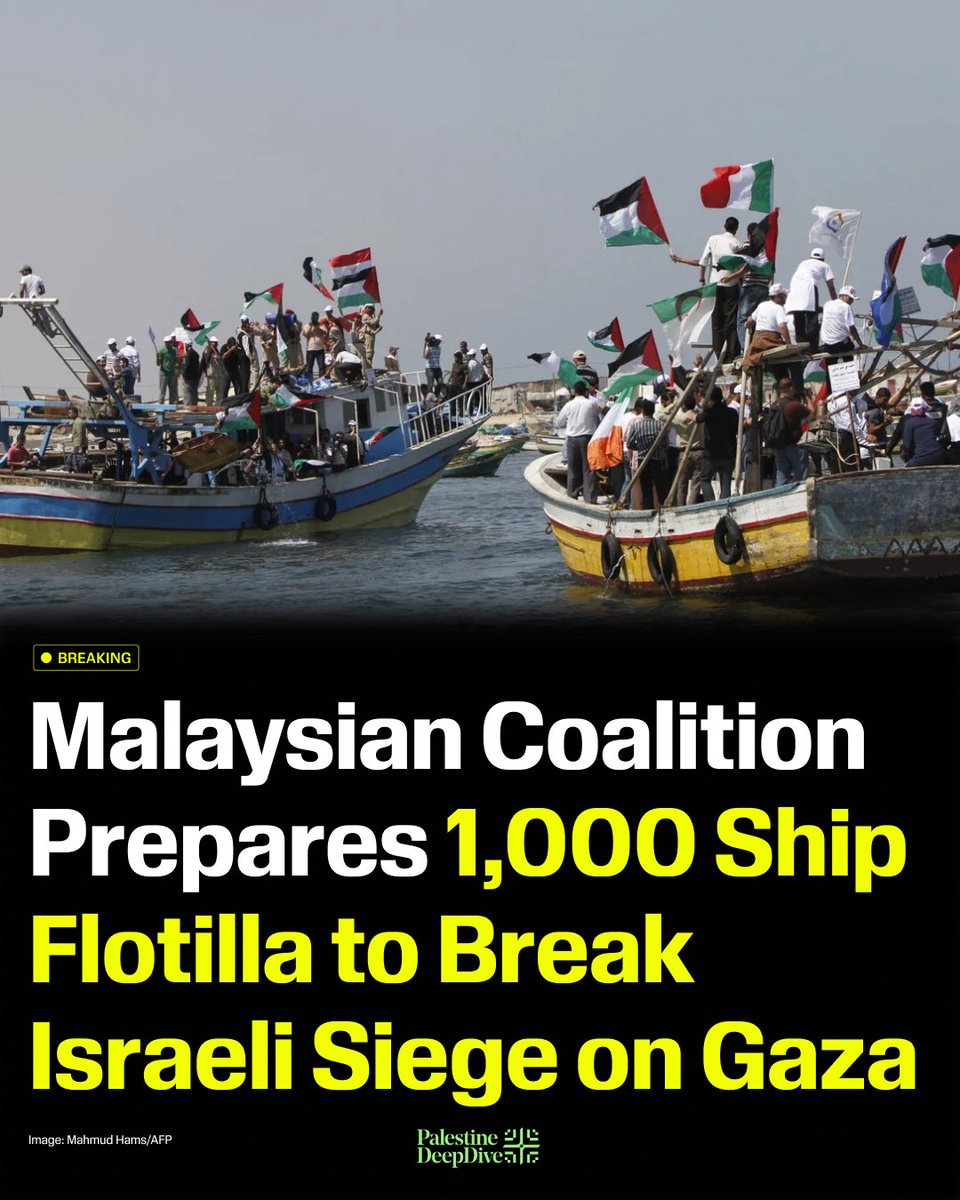 BREAKING: Malaysian Coalition Prepares 1,000 Ship Flotilla to Break Israeli Siege on Gaza

Malaysian civil society organisations have unveiled plans for an international “Thousand Ship Flotilla,” with vessels across continents joining forces to break Israel’s blockade of Gaza.