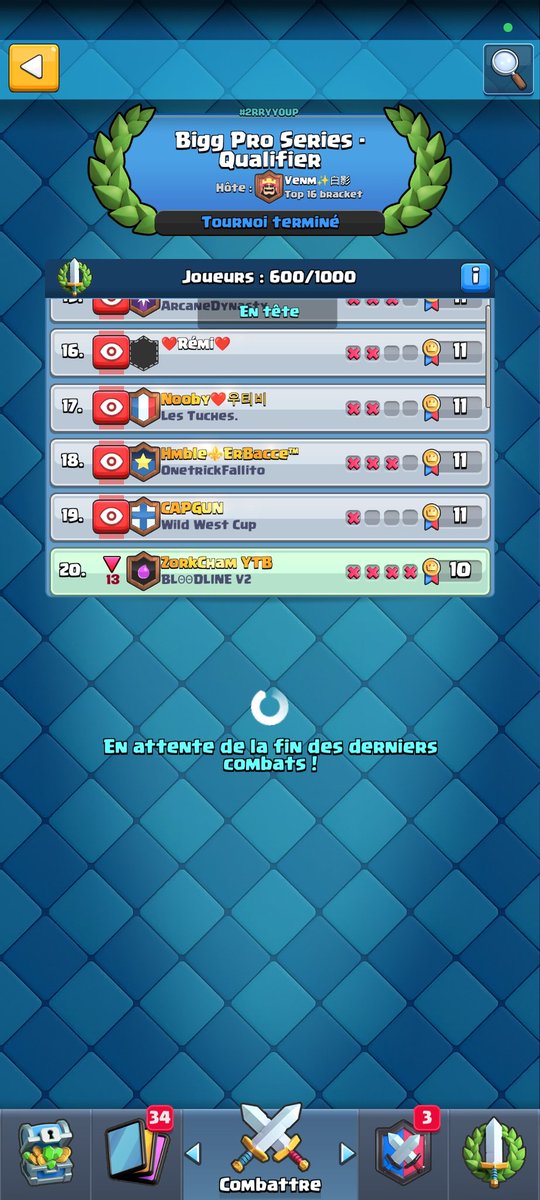 Taper Yoru 2 fois ça pardonne pas 😔

Mais ceci dit, j'ai pu sortir mes 3m 🤣

Je reviendrais meilleur 🙄