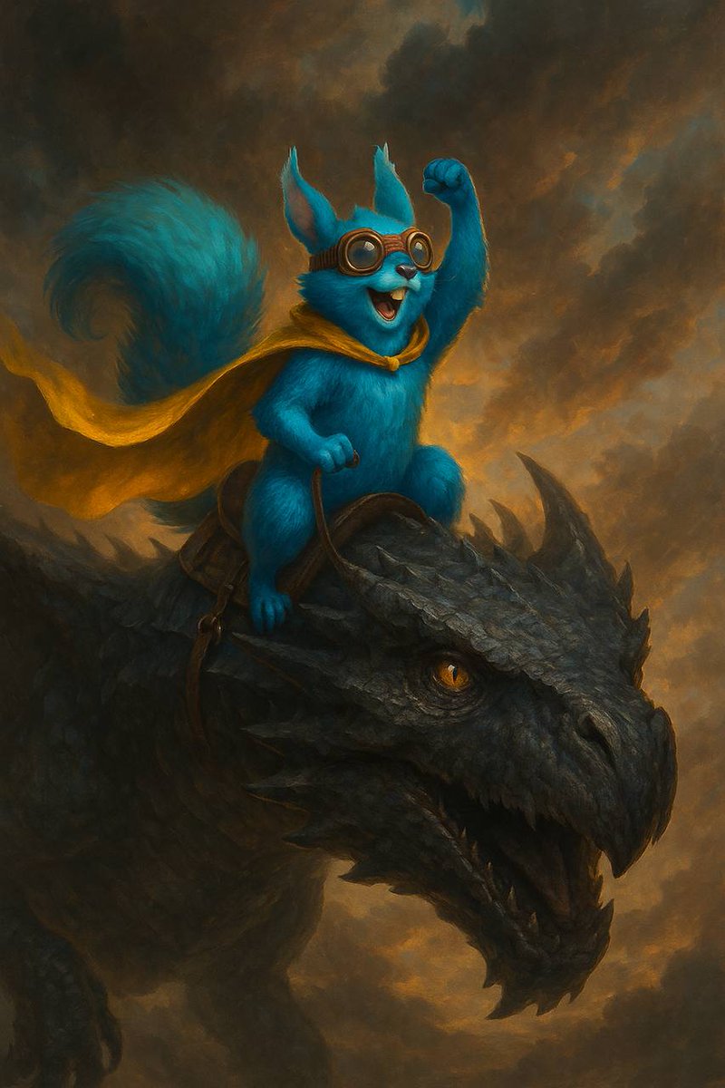$FOREST is inclusion.
Yes, also for Dragons. 🐿️ x 🐲

Thanks for the beautiful art, <a href="/Cryptojarus/">Cryptojarus</a> 

$kas #KRC20 #NeverStopGrowing #Dragons