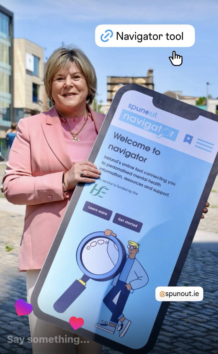Mary Butler TD (@marybutlertd) on Twitter photo Launching #navigator tool, a collaboration between <a href="/roinnslainte/">Department of Health</a> <a href="/HSELive/">HSE Ireland</a> <a href="/spunout/">spunout.ie</a>. Co-designed by young people the #navigator tool is a direct response to the real challenge young people face accessing appropriate evidence based information. 👉 Spunout.ie/navigator Launching #navigator tool, a collaboration between <a href="/roinnslainte/">Department of Health</a> <a href="/HSELive/">HSE Ireland</a> <a href="/spunout/">spunout.ie</a>. Co-designed by young people the #navigator tool is a direct response to the real challenge young people face accessing appropriate evidence based information. 👉 Spunout.ie/navigator