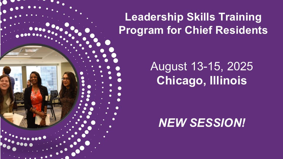 ACGME (@acgme) on Twitter photo Attention chief residents! A new session for the Leadership Skills Training Program for Chief Residents has been added August 13-15, 2025 in Chicago, Illinois. 
Feedback for the course has been overwhelmingly positive with participants saying, "The learning environment was Attention chief residents! A new session for the Leadership Skills Training Program for Chief Residents has been added August 13-15, 2025 in Chicago, Illinois. 
Feedback for the course has been overwhelmingly positive with participants saying, "The learning environment was