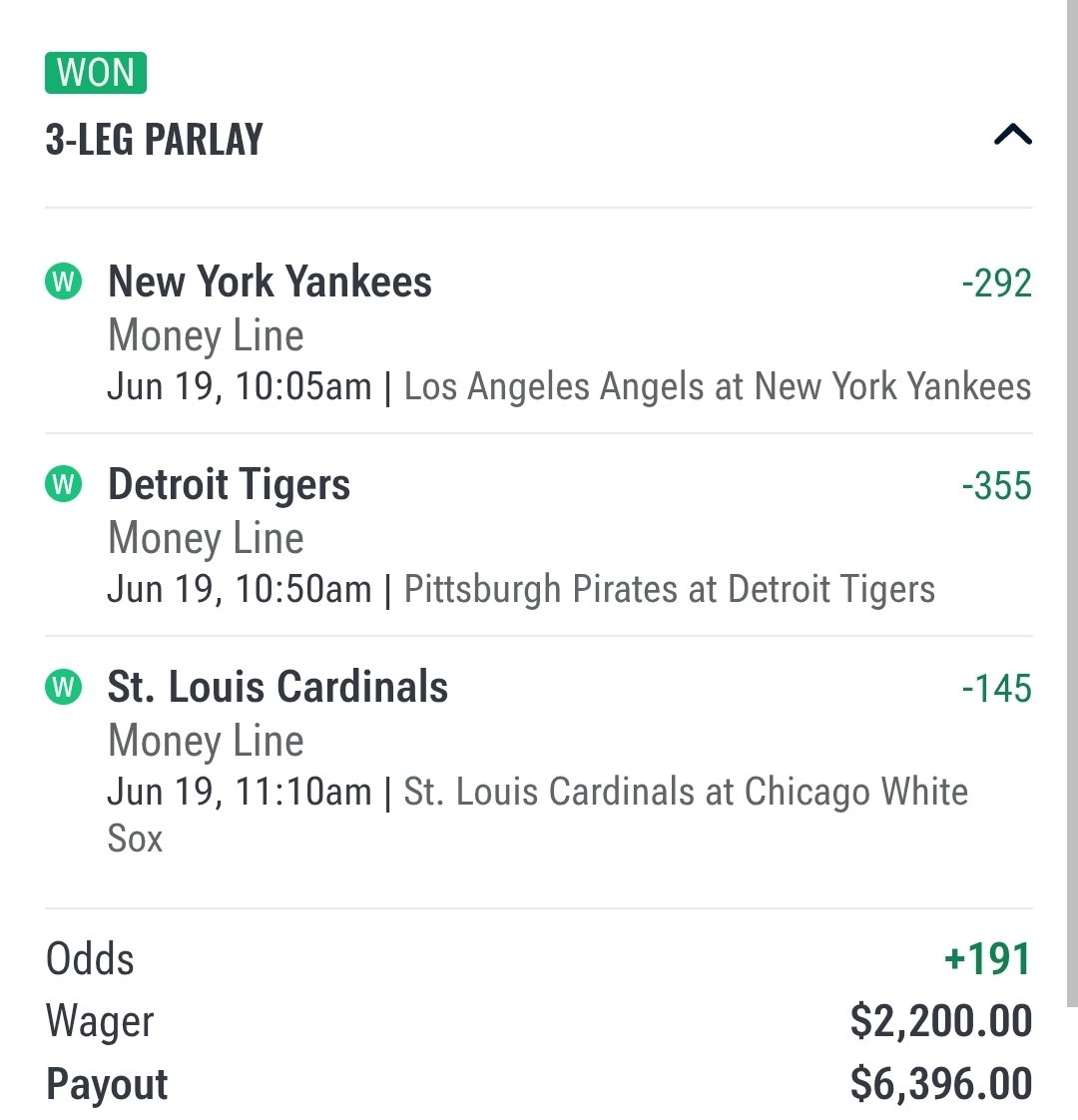 Only Garry the numbers Guy post a free 3 team parlay 
THAT HITS 

CONGRATS 
NUMEROLOGY IS KING
