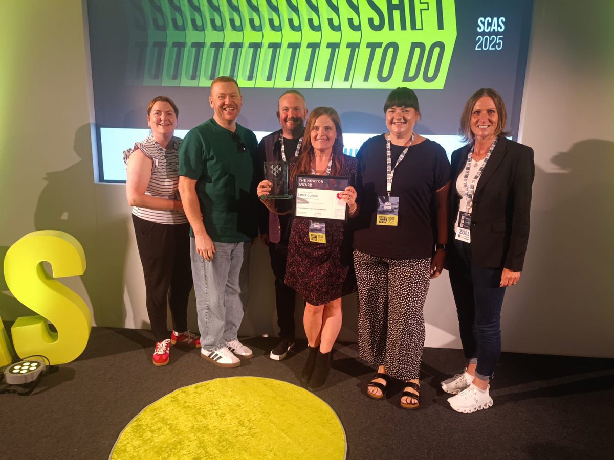 Paul Muir (@p_j_m84) on Twitter photo Very proud of Emma receiving the Newton award today at #SCAS25 sheโs worked tirelessly to fundraise and get defibs in ALL primary schools in Dumfries. We need to celebrate such awesomeness and lobby <a href="/scotgov/">Scottish Government</a> to mandate #CPR teaching in ALL schools! <a href="/ResusCouncilUK/">Resuscitation Council UK</a> <a href="/SaveALifeScot/">SaveALifeForScotland</a> Very proud of Emma receiving the Newton award today at #SCAS25 sheโs worked tirelessly to fundraise and get defibs in ALL primary schools in Dumfries. We need to celebrate such awesomeness and lobby <a href="/scotgov/">Scottish Government</a> to mandate #CPR teaching in ALL schools! <a href="/ResusCouncilUK/">Resuscitation Council UK</a> <a href="/SaveALifeScot/">SaveALifeForScotland</a>