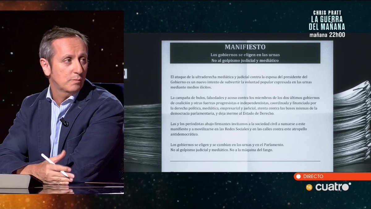 En abril de 2024, más de 3.000 periodistas firmaron un manifiesto contra el supuesto 'fango' judicial y mediático en España #Horizonte