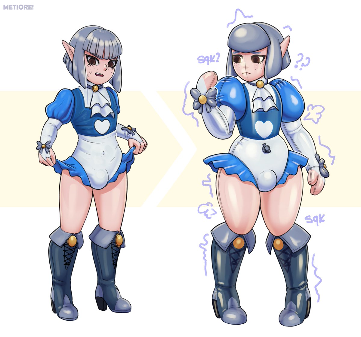 Commission on BlueSky
From maid boy to inflatable toy 
#tf #inflatable