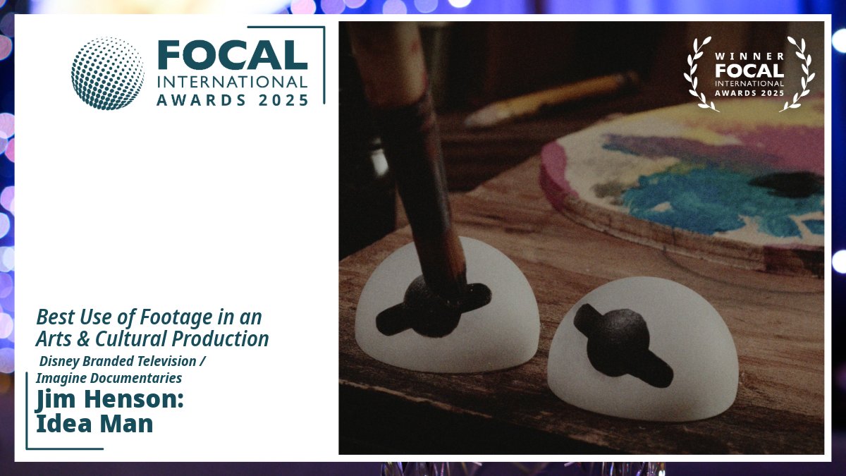 FOCALint's tweet image. Congratulations to the winner of the Best Use of Footage in an Arts & Cultural Production award!
🏆 Jim Henson: Idea Man 🏆
Disney Branded Television / Imagine Documentaries
#FOCALAwards2025