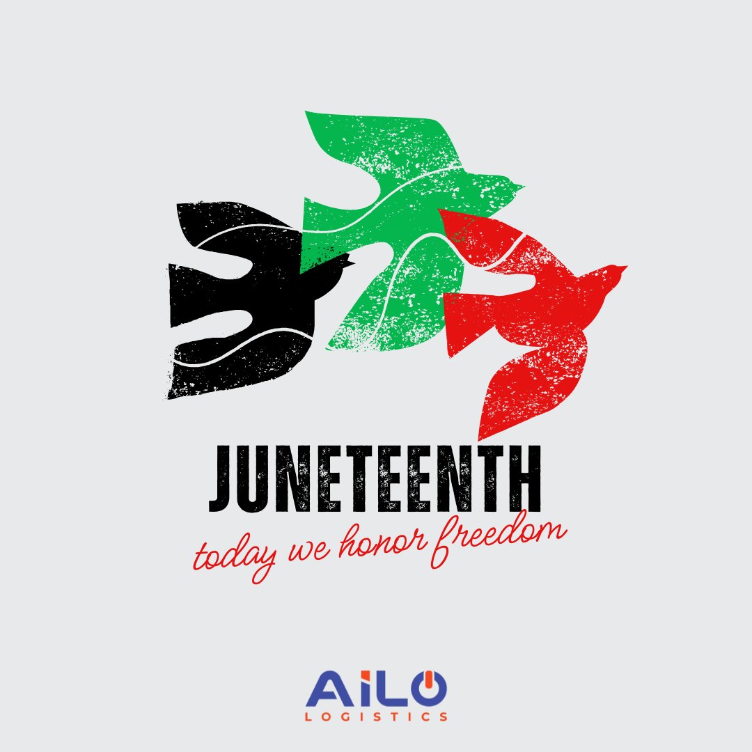 Juneteenth reminds us: freedom comes with responsibility. At AiLO Logistics, we’re reflecting on the past and honoring the future — moving forward together with hope and purpose.

#Juneteenth #ReflectAndRise #AiLOLogistics