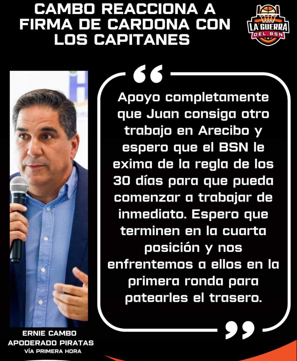Que bueno está esto 
Jajajajajajajajajajajajajajaajajajajajajaja

Esa serie de Arecibo y Quebradillas en la división B va a tener #MotinAlert toda la serie