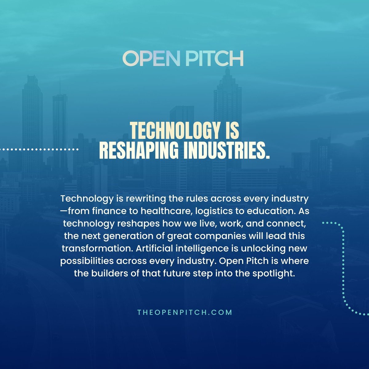TheOpenPitch's tweet photo. Open Pitch is where bold ideas meet real opportunity.

With hundreds of applicants, five finalists, and one ultimate winner, this pitch competition is built to spotlight early-stage founders ready to build, grow, and lead in a tech-driven future.

The winner will receive a $125,000 investment from @OpportunityFund , and all finalists will pitch live on the Invest Fest 2025 stage—gaining exposure, direct feedback from investor judges, and meaningful access to a national network of business leaders.

From AI to fintech, healthcare to logistics, we’re looking for founders who are shaping what’s next.

🗓 Apply by June 30
📍 Atlanta | August 22 - 24
🎤 Presented by @EarnYourLeisure  & @OpportunityFund  
🔗 https://t.co/xoJT8FuyOj