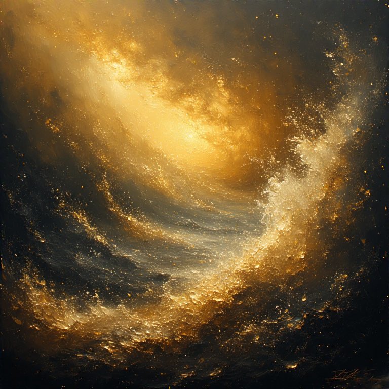 Short prompt art challenge:
Turmoil in shades of [color]
Use any color you choose. 
Open to everyone, tag your friends
<a href="/myankowski17/">Mary Y ❤🔥💯MAGA</a> <a href="/XpakzAI/">𝕏𝙥𝙖𝙠zAI Imagine</a> <a href="/redwooddesigns/">Just Me</a> <a href="/ron64838/">law abiding citizen</a> 
In Gold!