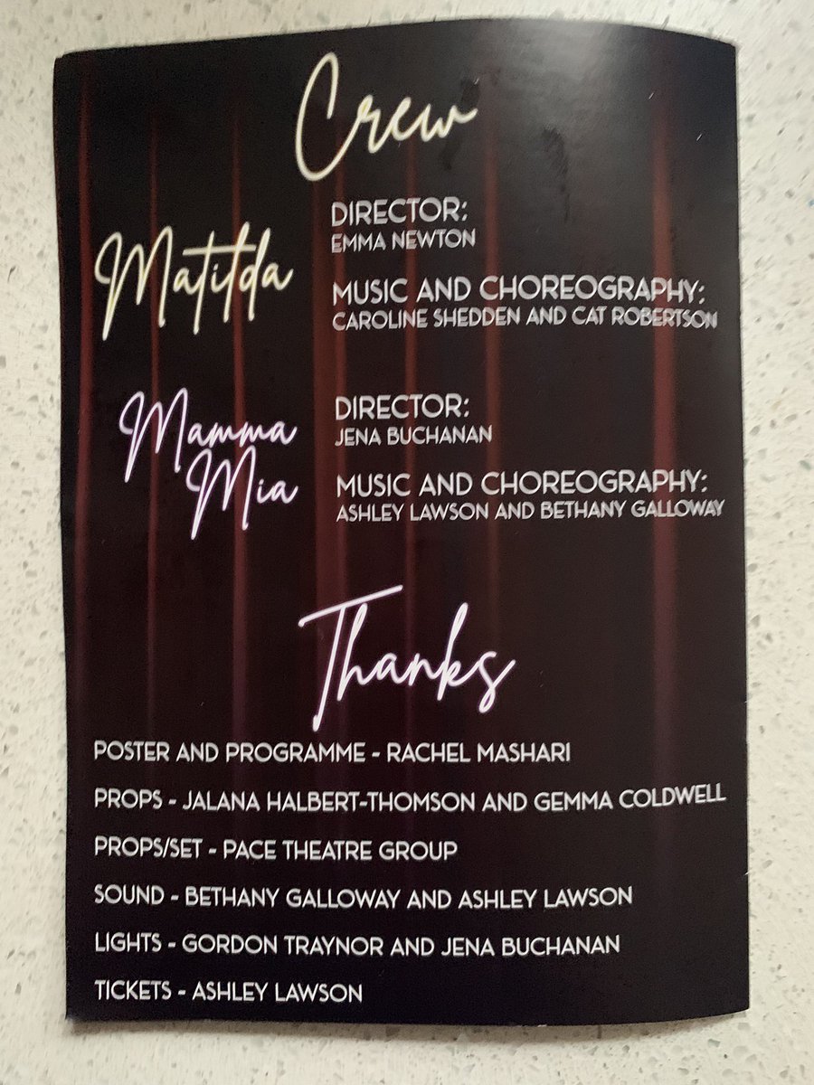 What an uplifting evening at <a href="/GarnockCampus/">Garnock Community Campus</a>! ‘A Night at the Musicals’ featuring #Mathilda &amp; #MamaMia, was upbeat, punchy &amp; superbly delivered. Great talent &amp; lots of back room work &amp; support provided a great show. ❤️👏👏👏🌟🌟