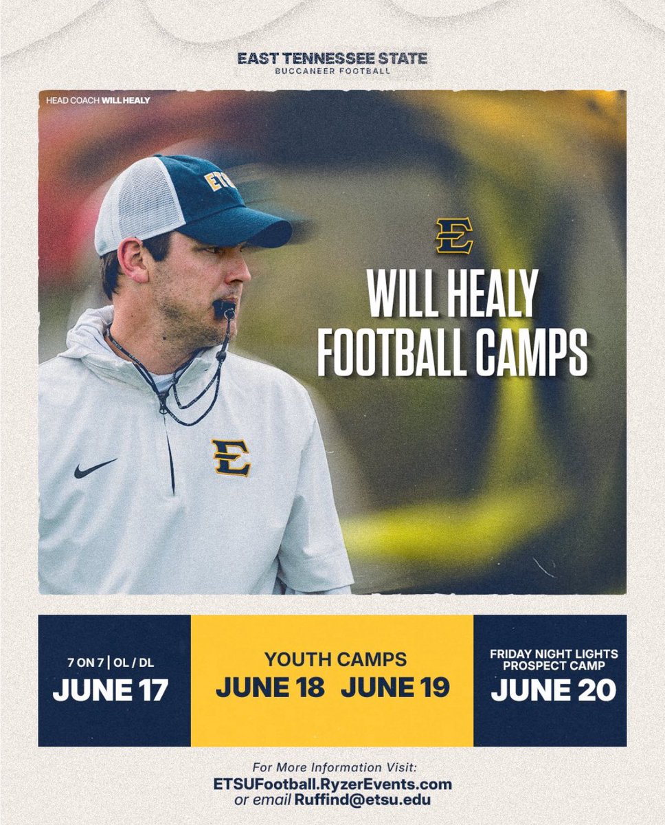 GPetty10000's tweet image. I will be attending East Tennessee State University’s prospect camp, June 20th. Time to Shine‼️
@Coach_heals @CoachDaniels06 @CoachPTurner @coachspeegs @BigSkippin_75 @RecruitNE_GA @RealDJBigSho @TopPreps @PrepRedzoneFL