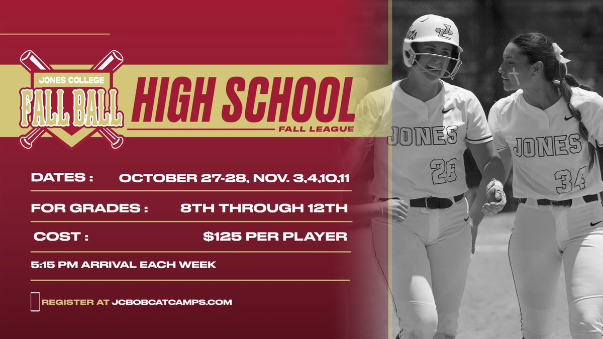 🥎FALL LEAGUE🥎

One of the best options for reps during the fall! League is limited to 52 players. Get signed up today! 

jcbobcatcamps.com