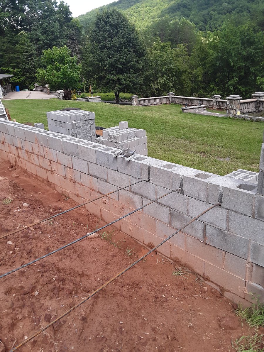 Fellow Vets; my nemesis (6' ret wall). Forgot about hydrostatic pressure &amp; nearly 😱 it. Built 2 buttresses but only boosted strength by 40%. Now I’m adding anchors for a 300%+ increase. Moral? Never skip your anchors: they’re the real MVPs! Stay strong, brothers  &amp; sisters!