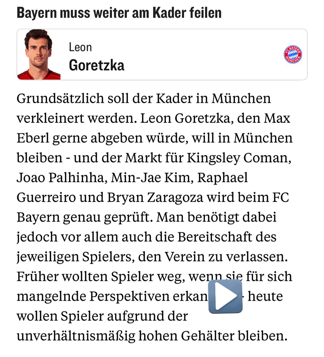 Eines der Hauptprobleme des deutschen (und gesamten) Fußballs  in einem Halbsatz...