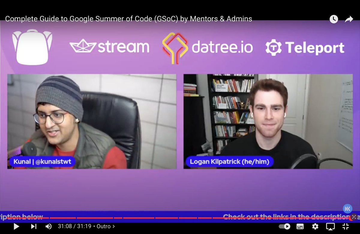 Rishi Jat (@rishixtwt) on Twitter photo End of an inspiring GSoC guide by legends <a href="/kunalstwt/">Kunal Kushwaha</a> & Logan Kilpatrick ๐ Ready to dive into open source!
#GSoC #OpenSource #GoogleSummerOfCode #DevCommunity #GSoC2026 #ContributeToOpenSource #FOSS End of an inspiring GSoC guide by legends <a href="/kunalstwt/">Kunal Kushwaha</a> & Logan Kilpatrick ๐ Ready to dive into open source!
#GSoC #OpenSource #GoogleSummerOfCode #DevCommunity #GSoC2026 #ContributeToOpenSource #FOSS