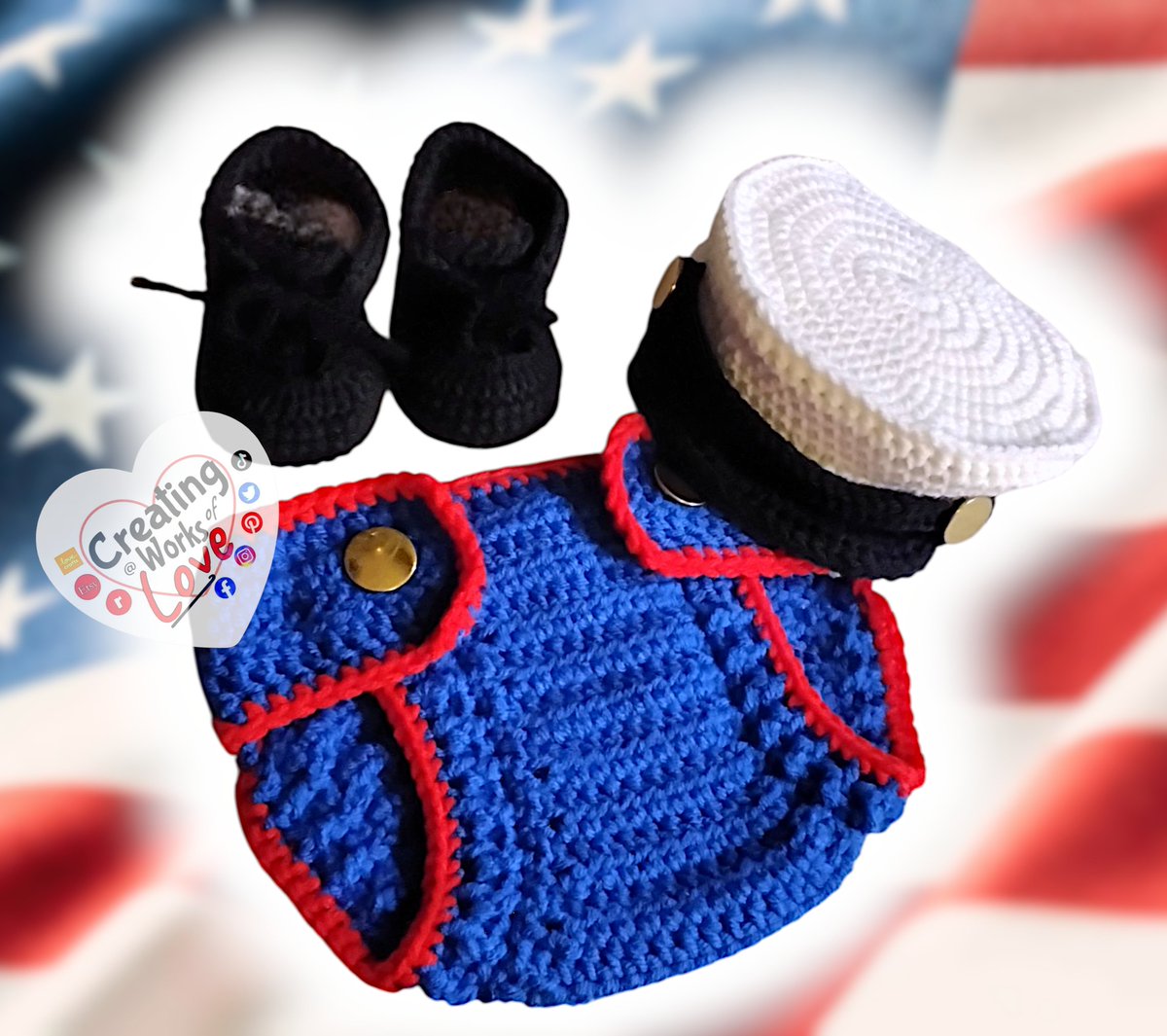 JenniferMacEwe1's tweet image. Crochet military baby set #creatingworksoflove #crochet #crochetbabygift