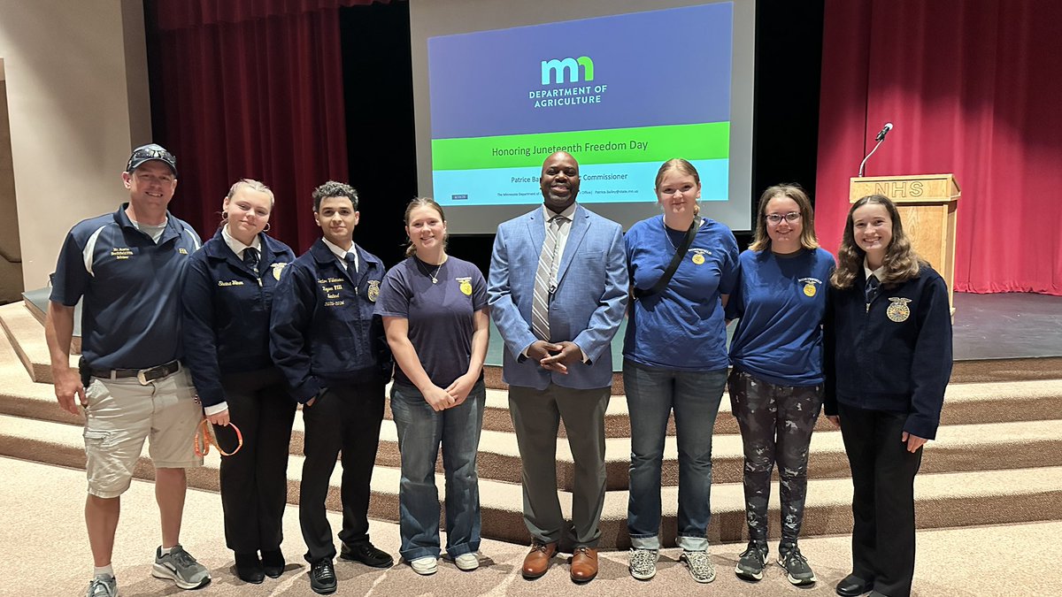 Mr. Patrice Bailey (@acbaileymn) on Twitter photo I want to thank the residents of Northfield that came to see me speak for Juneteenth. I am so thankful for your attention and questions about agriculture. Big Thank you to Superintendent Matt Hillman for the opportunity. <a href="/MNFFAFoundation/">MN FFA Foundation</a> <a href="/MNagriculture/">Minnesota Department of Agriculture</a> I want to thank the residents of Northfield that came to see me speak for Juneteenth. I am so thankful for your attention and questions about agriculture. Big Thank you to Superintendent Matt Hillman for the opportunity. <a href="/MNFFAFoundation/">MN FFA Foundation</a> <a href="/MNagriculture/">Minnesota Department of Agriculture</a>