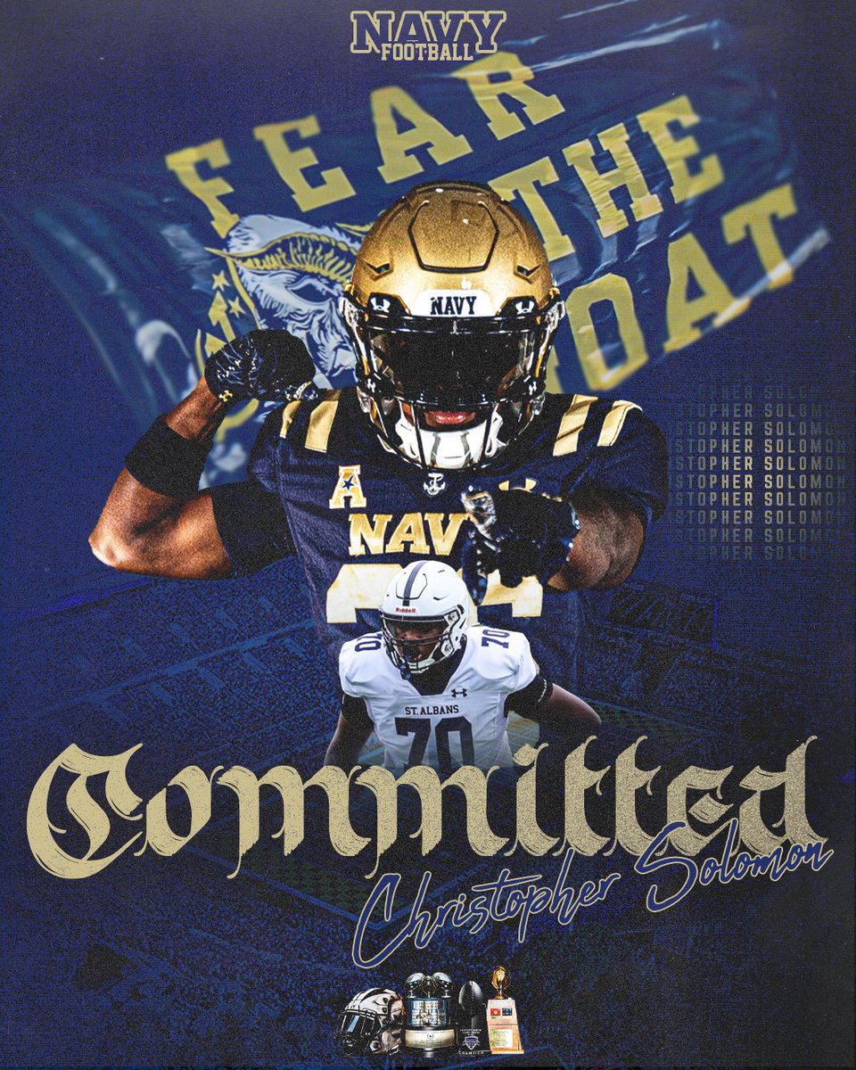 ChrisSolo70's tweet image. After many discussions with my family. I am extremely blessed and honored to announce my commitment to The United States Naval Academy! #RollGoats #AGTG
@Jay_Guillermo57
@o_martin90
@elite360recruit
@FATboysOLine
@EdOBrienCFB
@NPCoachZim
@_CoachNew