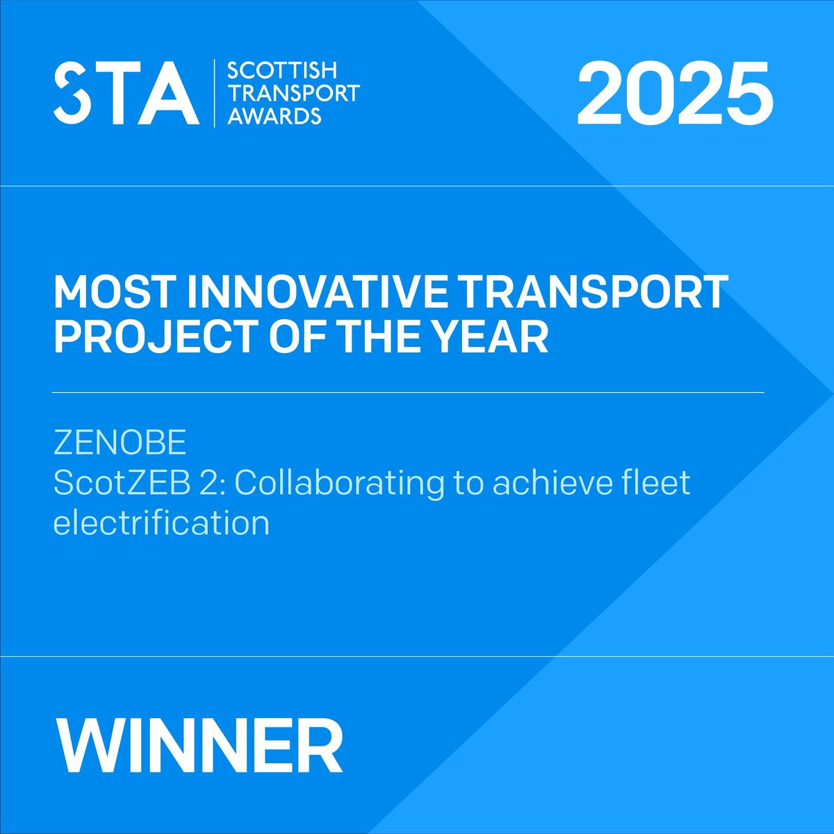 TransportTimes's tweet image. 🏆 Most Innovative Transport Project of the Year at the Scottish Transport Awards goes to @ZenobeEnergy for ScotZEB 2: Collaborating to achieve fleet electrification ⚡🚌

A standout example of innovation and partnership accelerating the shift to zero-emission transport #STAs25