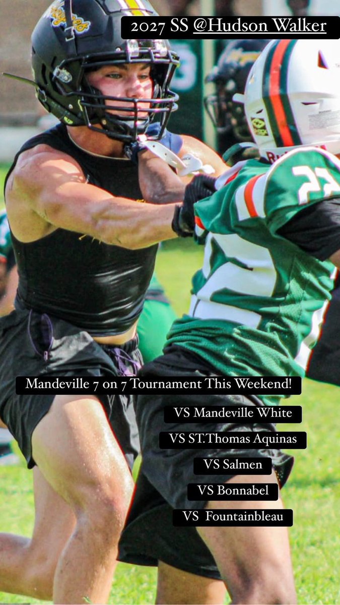 Up Next Mandeville 7 on 7 Tourney this weekend. #SWARM