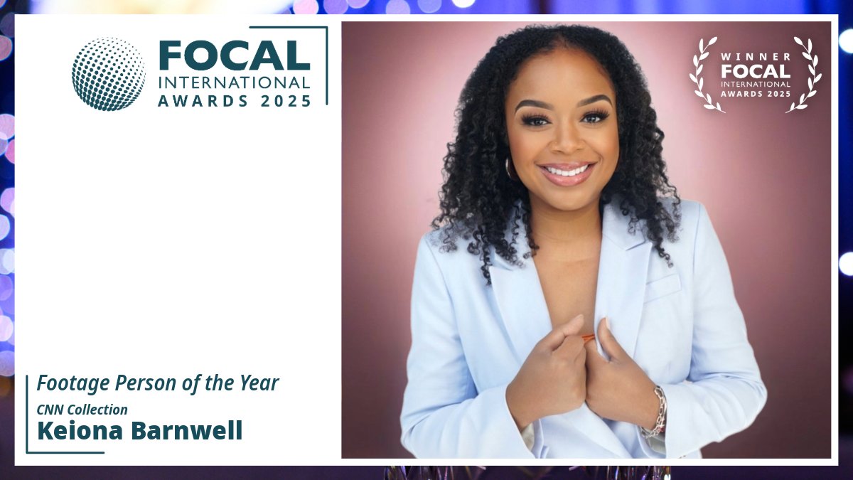 FOCALint's tweet image. Congratulations to the winner of the Footage Person of the Year award!
🏆 Keiona Barnwell (Licensing Executive) 🏆
CNN Collection
#FOCALAwards2025