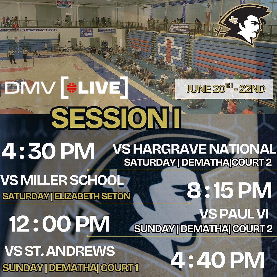 JCPatriotsHoops's tweet image. DMV Live Session I this weekend for our guys! Coaches come watch our guys compete this weekend in this great event!