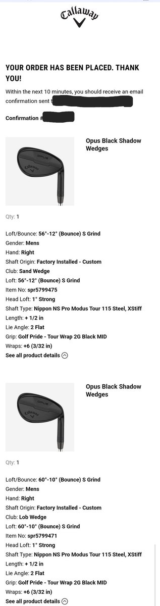 After about 15 years I have returned to <a href="/CallawayGolf/">Callaway Golf</a>!

I love my Elyte Driver and 3 Wood so much that I needed to add some new wedges.

Are the Apex AI 200 irons next 🤔

It's going to be hard to replace my <a href="/SrixonGolf/">Srixon</a> ZX7's 😮‍💨