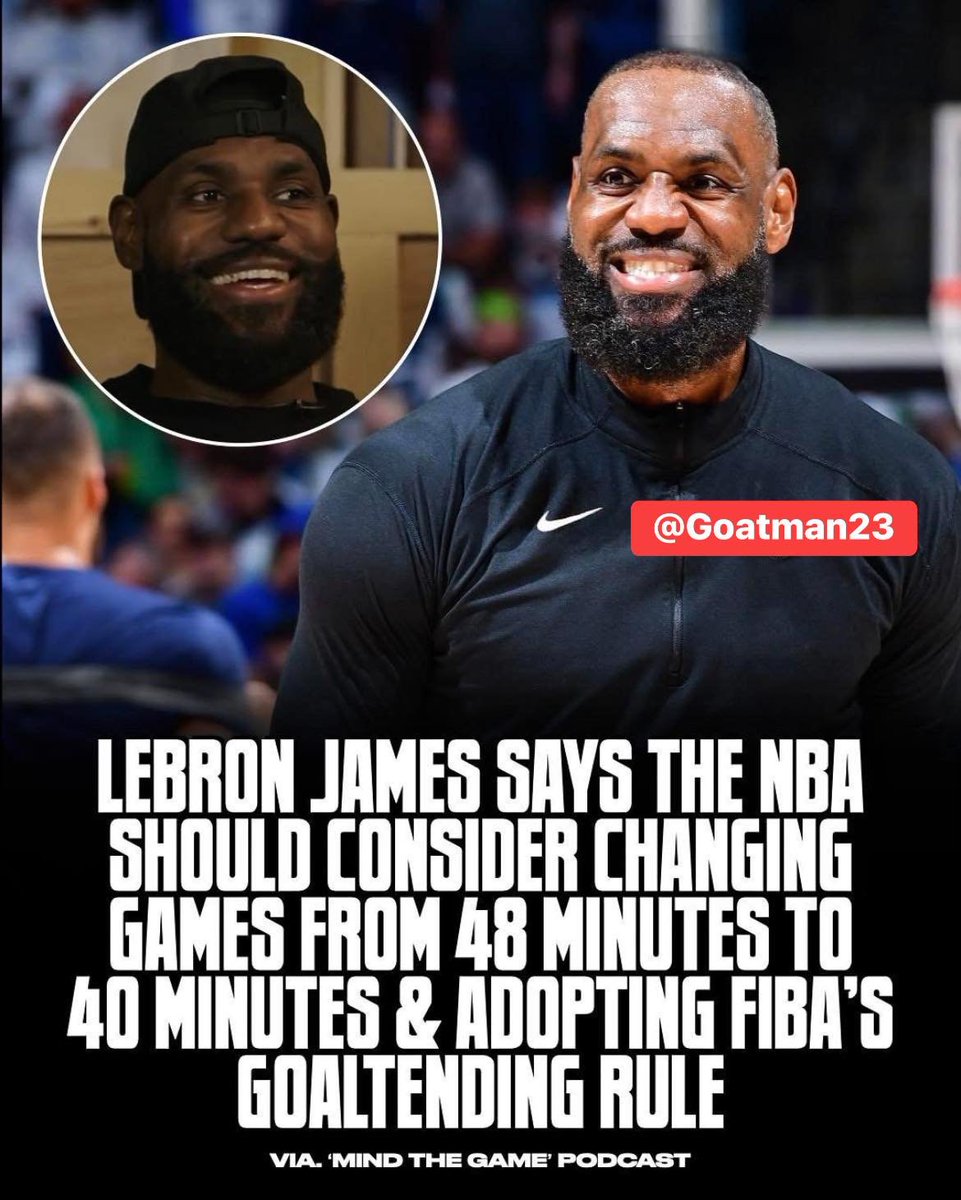Goatmanx23's tweet image. This trash LeBron did nothing but destroy the game of basketball, with his crying, flopping, creating superteams, firing coaches, and throwing teammates under the bus. Now he wants the NBA to shorten the game we all love. Retire already, bum 💯💯