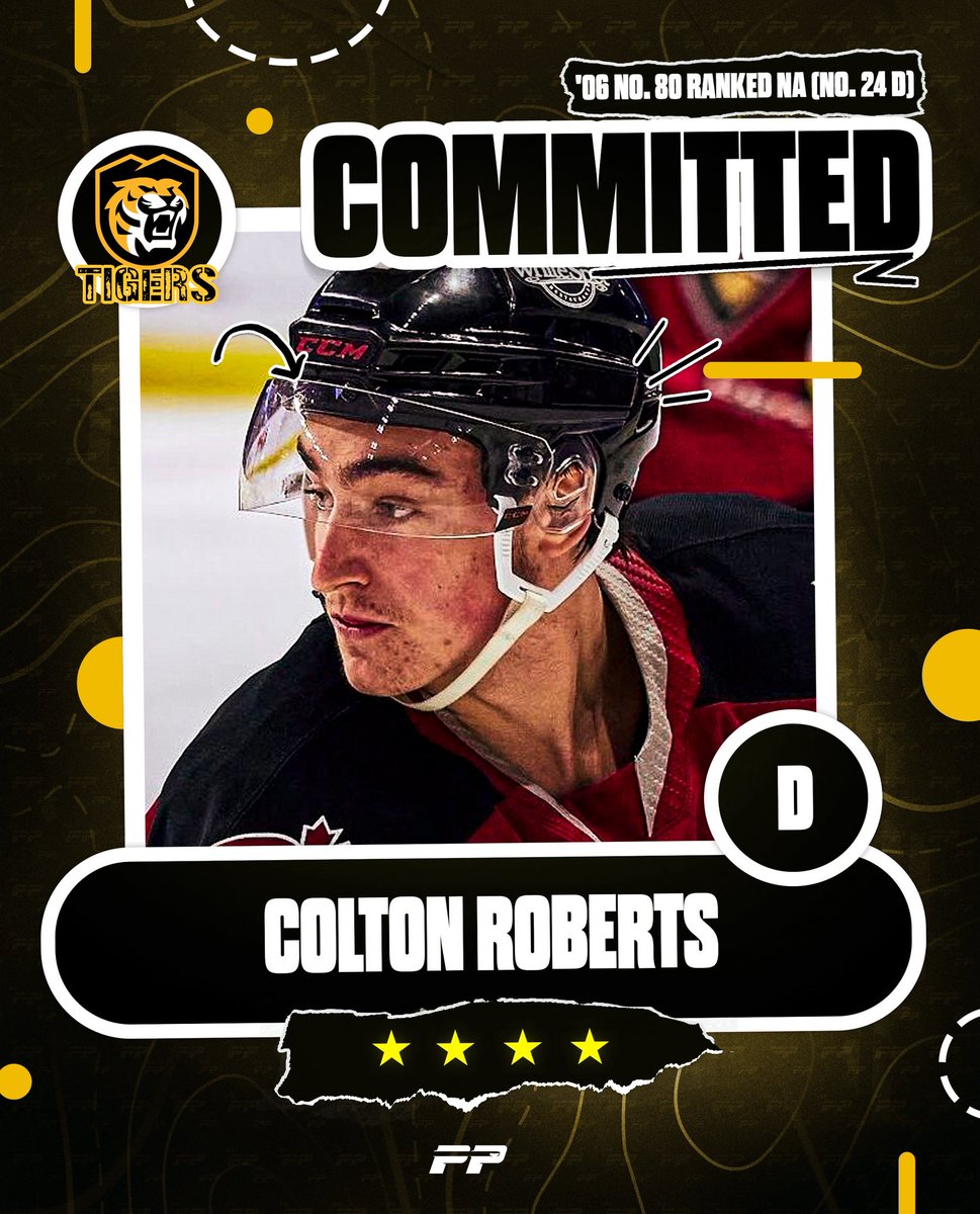 🚨 BREAKING 🚨 

4 ⭐️ recruit Colton Roberts has committed to Colorado College and will arrive this fall.

The 6’4 ‘06 born defenseman played for the WHLs Vancouver Giants last season and is a 5th round pick of the San Jose Sharks.